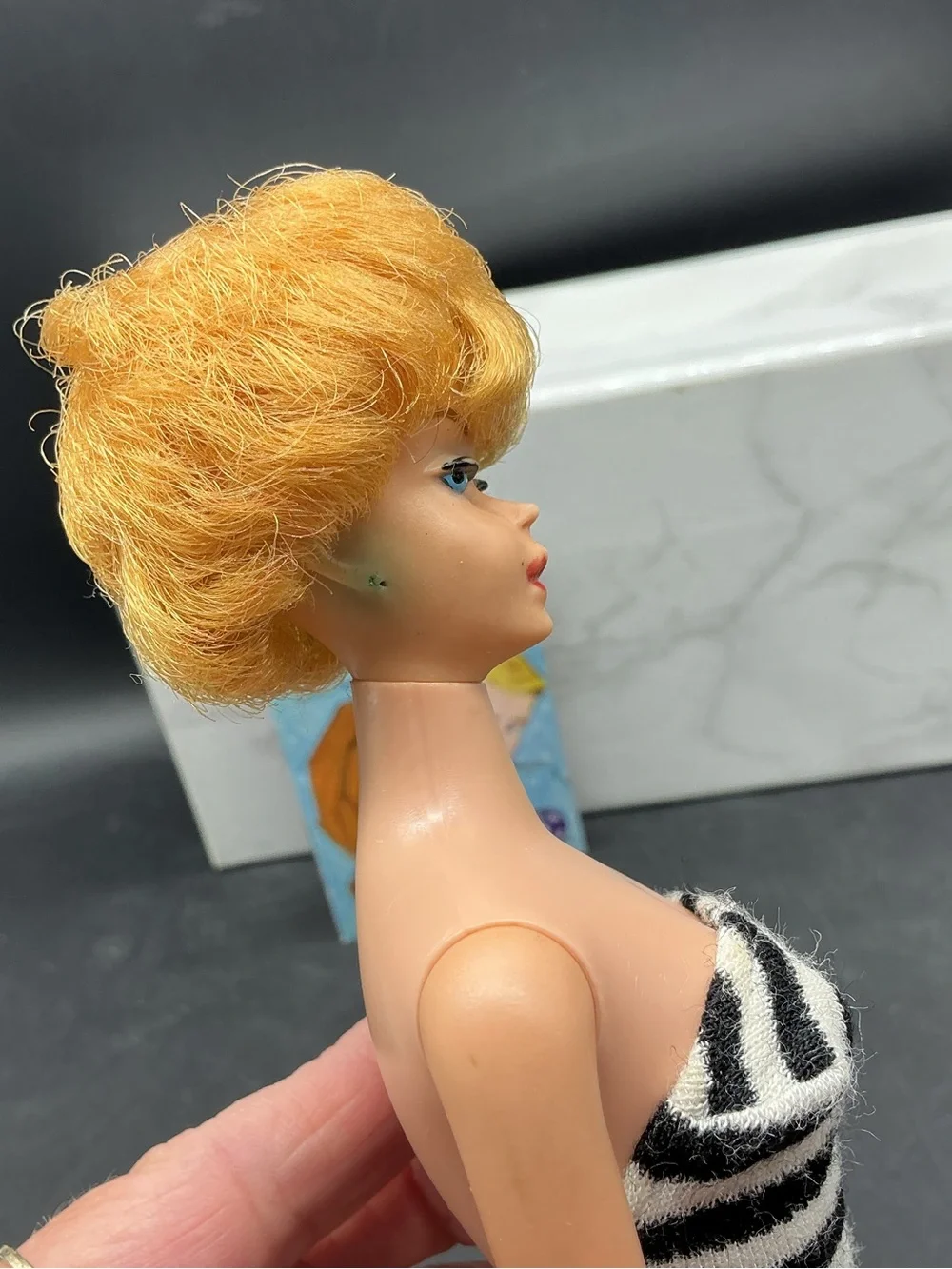 Barbie Blonde Bubblecut Doll in Black & White Zebra Suit
